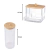 Organizador KIT Porta Algodão Cotonete Tampa de Bambu - comprar online