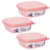 Kit 3 Pote 1178ml Quadrado Livre PBA Microondas Freezer Vasilha - loja online