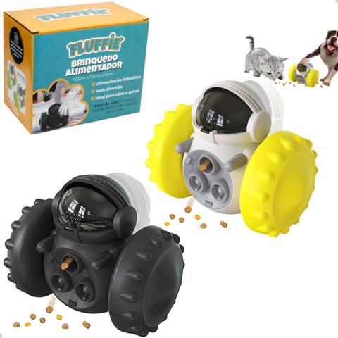 Brinquedo alimentador Automático Robô P/ Câes Gatos Petiscos