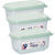 Imagem do Kit 3 Pote Retangular 880ml Congelador Microondas Livre PBA