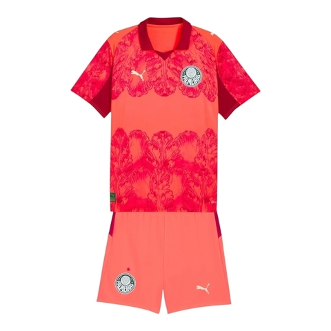 Kit Infantil Palmeiras Edição especial Mundial de Clubes Goleiro 25/26 - Puma - Laranja