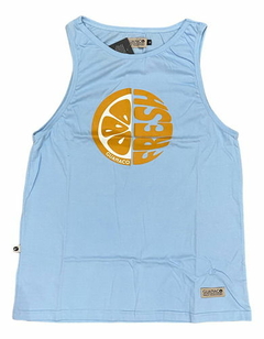Musculosa Estampada Premium Guanaco - Fresh Celeste