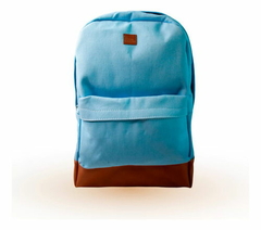 Mochila De Lona El Fortín Gaucho Con Porta Notebook Celeste