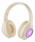 Auriculares Bluetooth Inalámbricos con Vincha Plegable – Color Beige