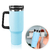 CANECA TÉRMICA AÇO INOX 1200ml COM ALÇA E CANUDO - AZUL na internet