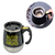 CANECA TÉRMICA MIXER MISTURADORA A PILHA 350ml AÇO INOX - PRETO