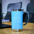 CANECA MIXER MISTURADORA INOX 450ml COM TAMPA A PILHA - AZUL - comprar online
