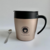 CANECA TÉRMICA AÇO INOX 350ml COM TAMPA E COLHER - DOURADO
