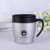 CANECA TÉRMICA AÇO INOX 350ml COM TAMPA E COLHER - PRATA