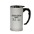 CANECA MIXER MISTURADORA INOX 450ml COM TAMPA A PILHA - BRANCO