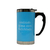 CANECA MIXER MISTURADORA INOX 450ml COM TAMPA A PILHA - AZUL