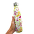 GARRAFA TÉRMICA AÇO INOX COM ESTAMPA 500ml - MODELO FLORES ROXO E AMARELO