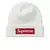 Supreme New Era Box Logo Beanie (FW 21) White - comprar online