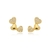 Brinco Ear Cuff Três Corações Zircônias - comprar online