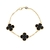 Pulseira Trevos Zircônias Preta - comprar online
