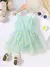 Body infantil de chiffon com laço e pequena margarida na internet