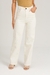 Calça Jeans Feminina Wide Leg Cintura Alta Cor Off White com Elastano - Casual Elegante e Confortável - comprar online