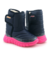 Bota Infantil Novopé Be Free Cano Alto com lã sintética Marinho com Pink