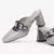 Scarpin Slingback Salto Bloco Médio 2 em 1 - Cinza Alasca - Jorge Bischoff - ZAPATARIA SHOES