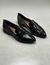 Loafer Salto Baixo Couro Brilhoso - Preto - Jorge Bischoff