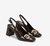Scarpin Slingback Couro Verniz - Marrom Florença - Jorge Bischoff