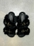 Sandália Slide Fivelas Couro Plumas - Preto - Jorge Bischoff - comprar online