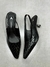 Scarpin Slingback Salto Space Couro Snake - Preto - Carrano na internet
