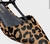 Scarpin Slingback Strips Salto Prisma Pelo - Animal Print Camel - Carrano - ZAPATARIA SHOES