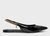 Sapatilha Slingback Chain Charm Couro Verniz - Preto - Carrano