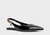 Sapatilha Slingback Chain Charm Couro Verniz - Preto - Carrano - comprar online