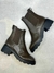 Bota Coturno Chelsea Tratorada Couro - Marrom Dark Brown - Carrano na internet