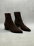 Bota Meia Salto Bloco Knit - Marrom Dark Brown - Carrano - comprar online