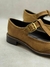 Mocassim Couro com Perfuros e Fivela - Amarula - Luiza Barcelos - comprar online