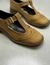 Mocassim Couro com Perfuros e Fivela - Amarula - Luiza Barcelos