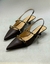 Scapin Slingback Couro - Grease Coffee - Luiza Barcelos
