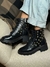 Bota Coturno Maxi Studs Tratorada Couro - Preto - Carrano - comprar online