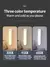 Image of 3 Colors LED Closet Night Light USB Rechargeable Dimmable Remote Control