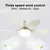 Ceiling fan with base and LED night lights