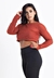 Top Cropped Fitness Manga Longa de Tela Dry Fit Terra Cota | REF: CCRPA9 - bemijo
