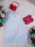 Vestido Infantil Trapézio Azul Bebê Jardim Borboletas Luxo (0051AA) - comprar online