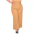 Calça feminina wide leg cos alto duna liso com bolsos elastico na cintura - comprar online
