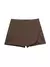 Saia Short Vintage Cintura Alta Ziper Lateral Trza