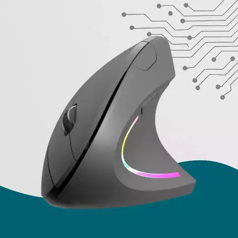 Mouse Vertical Sem Fio Ergonômico | Recarregável RGB - comprar online