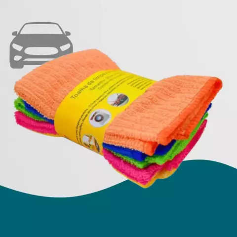 Kit 5 Panos de Microfibra 30x30cm | Alta Absorção e Anti-Risco - comprar online