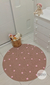 decoração quarto de bebê menina tapete com poás 