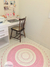 tapete infantil rosa e off white