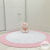 Tapete infantil redondo branco e rosa - comprar online