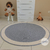 decoracao quarto de bebê safari tapete de crochê cinza e off white