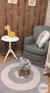 tapete decoração quarto de bebê cinza claro e cinza