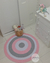 tapete infantil menina. lindo tapete em croche nas cores cinza, branco e rosa. ele é lindo , delicado e alegre. um charme para compor a deciracao de quarto de bebê e infantil. 